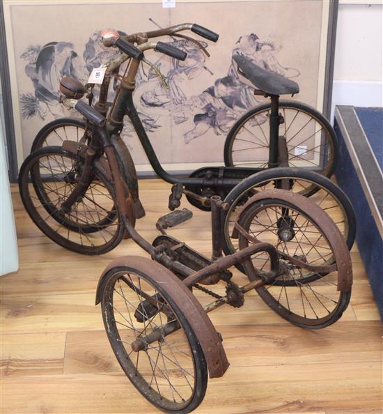 Two 1930s tricycles